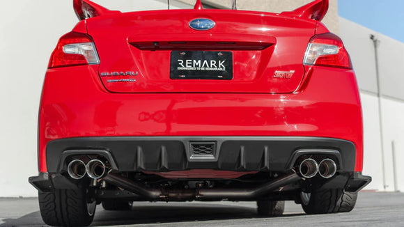 Remark 15-18 Subaru SPT WRX/STI Axle Back Exhaust w/ Burnt Stainless Steel Double Wall Tip