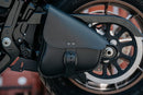 Willie & Max HD Softails,Yam Rd Stars,Kaw Vulcan 900,Suz C50 Swingarm Bag w/Blk Matte Buckle - Black-3