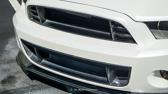 Anderson Composites 10-14 Ford Mustang/Shelby GT500 Front Upper Grille (w/o Spot for Cobra Emblem)