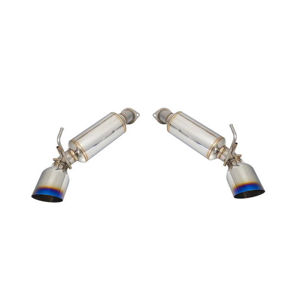 REMARK Axleback Exhaust. Nissan 370Z. Burnt Stainless Single Wall Tip