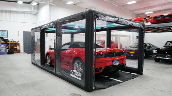 CarCapsule 18' CF1 Series Showcase Carbon Fiber w/Road Emblazoned Floor includes