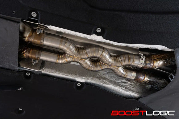 Boost Logic Titanium Triple X Midpipe for Ferrari 812