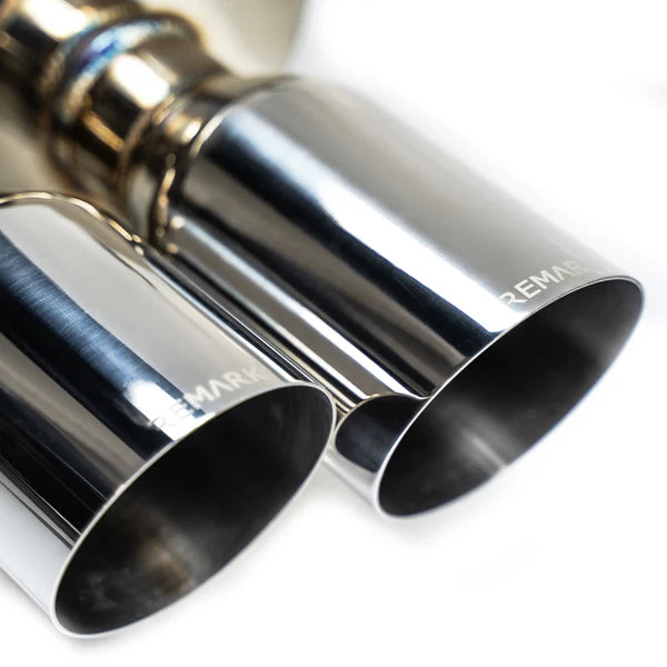 REMARK Catback Exhaust. Subaru WRX STi VA - Stainless Single 4" Quad Tips (Non-Resonted) - 0
