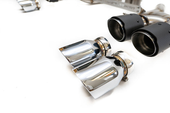 Fabspeed BMW M5 F90 Muffler Bypass Pipes with Quad Style Tips