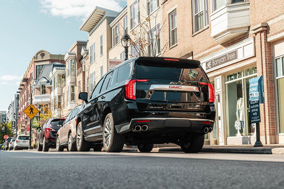 Corsa 21-24 Chevrolet Suburban/GMC Yukon XL 5.3L 4WD Dual Rear 3in - 2.75in CatBack DW 4in Pol Tips