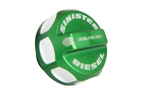 Sinister Diesel 08-16 Ford Powerstroke 6.4/6.7L Fuel Cap- Green