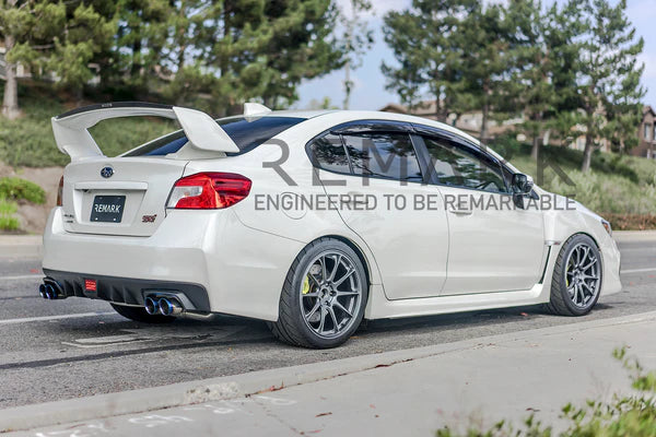 REMARK Axleback Exhaust. Subaru WRX STi VA. Burnt Stainless Double Wall Tip