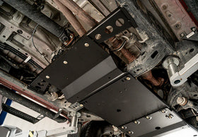 Cali Raised 05-15 Toyota Tacoma Transfer Case Skid Plate - Aluminum / Raw - 0