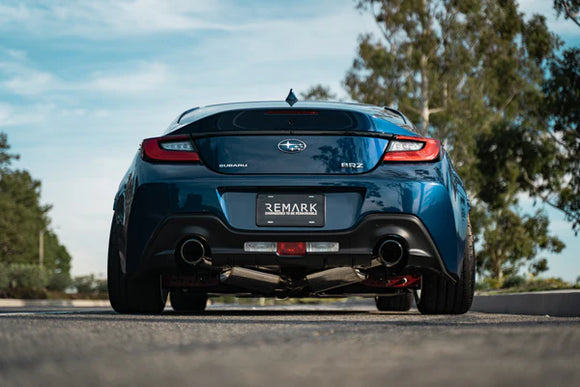 REMARK Elite Spec CatBack Exhaust, Toyota GR86 / Subaru BRZ 2022+, Burnt Stainless Tip Cover