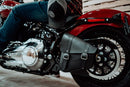 Willie & Max HD Softails, Yamaha Road Stars, Kawasaki Vulcan 900, Suzuki C50 Swingarm Bag - Black-3