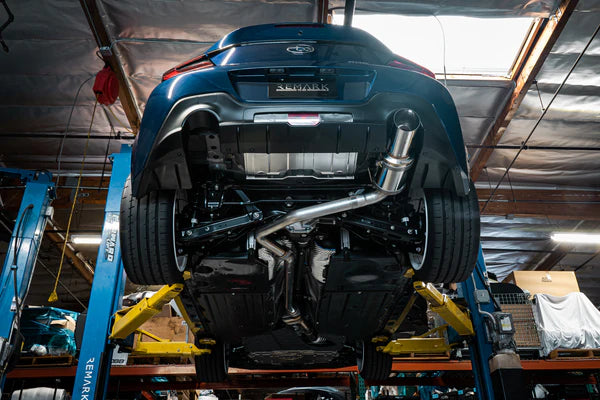 REMARK Catback Exhaust. Toyota GR86 / Subaru BRZ. R1 Spec Single-Exit Titanium