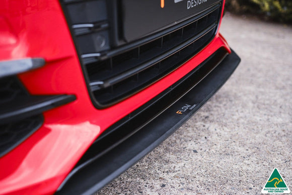 Flow Designs S3 8V Sedan Pre-Facelift Front Lip Splitter V3 & Mounting Brace