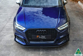Flow Designs S3 8V Sedan Facelift Front Lip Splitter & Mounting Brace - 0