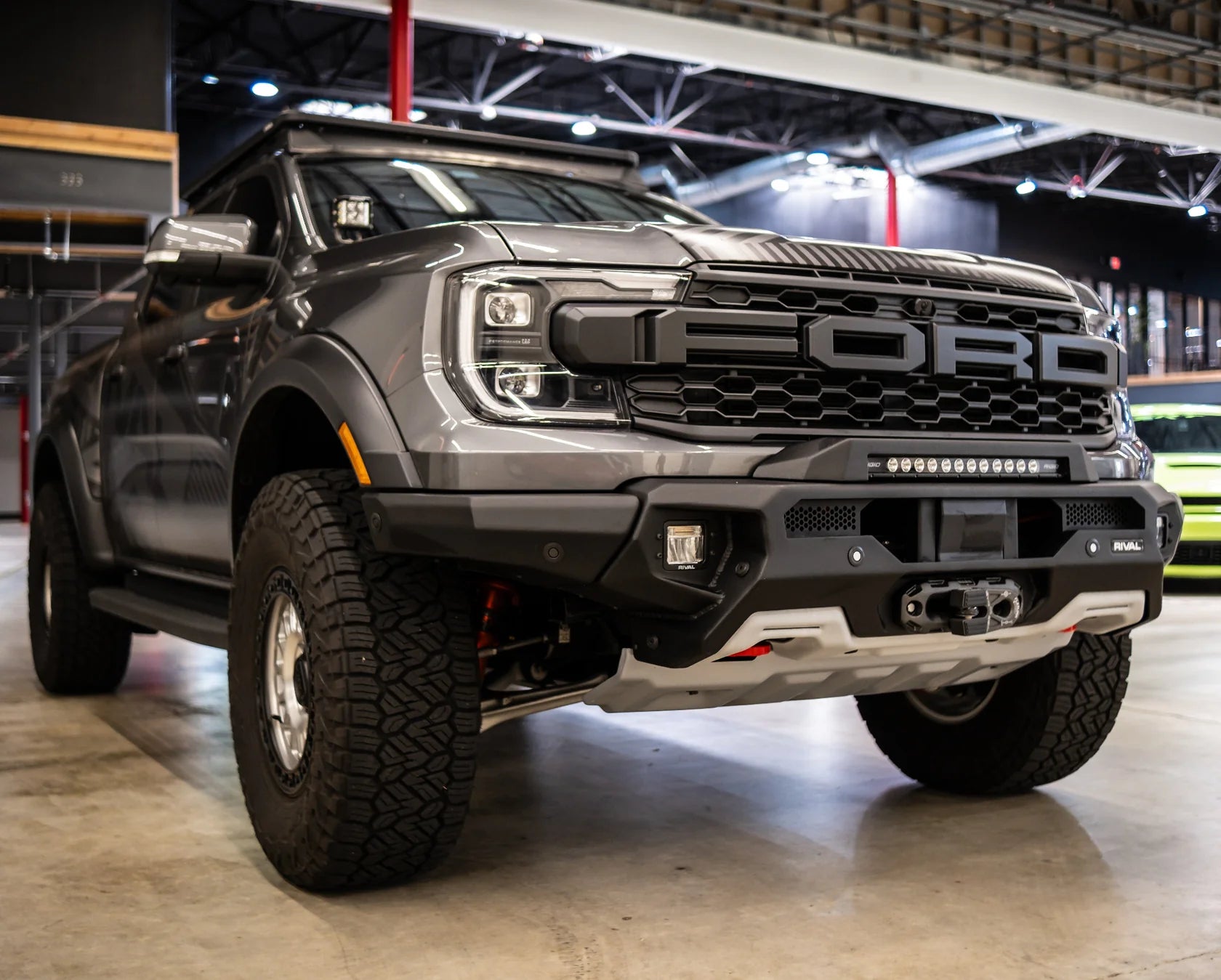 RIVAL Front Aluminum Bumper 2024-2025 Ford Ranger Raptor U.S. with Winch Mount and Recovery Points