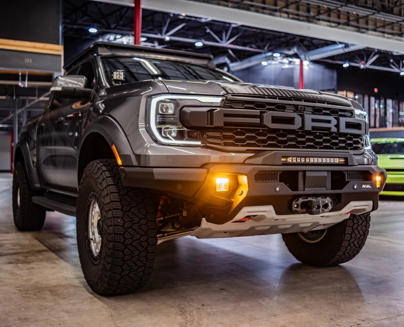 RIVAL Front Aluminum Bumper 2024-2025 Ford Ranger Raptor U.S. with Winch Mount and Recovery Points