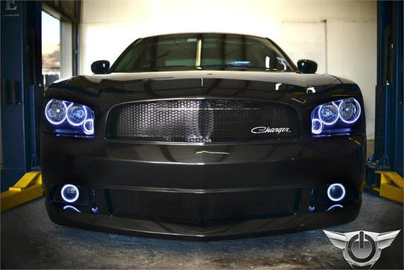 Oracle Dodge Charger 05-10 LED Fog Halo Kit - White SEE WARRANTY