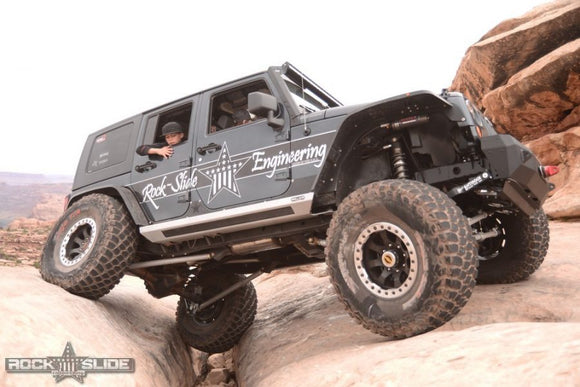 Rock Slide 07-18 Jeep JK 4 Door Step-Slider Skid Plate