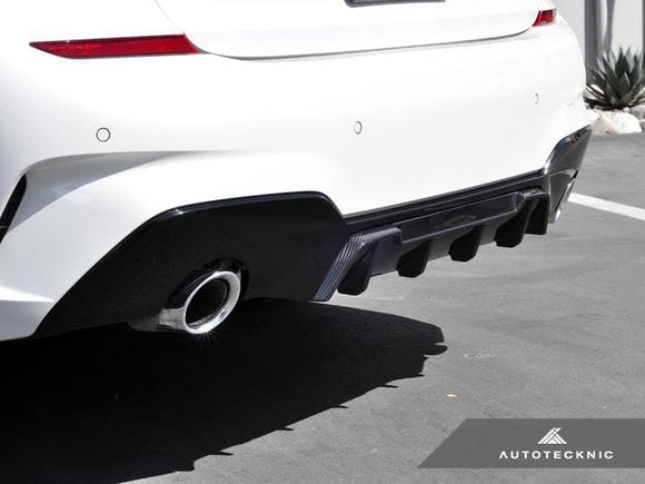 AutoTecknic Dry Carbon Extended-Fin Competition Rear Diffuser | BMW G20 3-Series