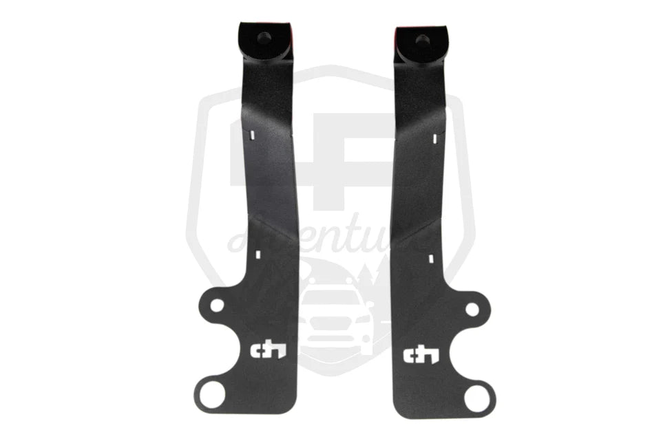 LP Aventure 2024 Subaru Crosstrek Hood Light Brackets Powercoated (Pair) - 0
