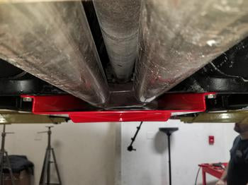 BMR 67-69 1st Gen F-Body Convertible Only Driveshaft Tunnel Brace - Red