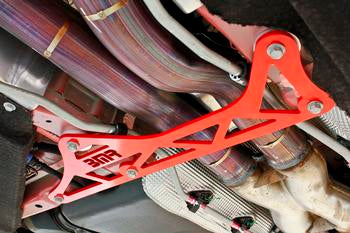 BMR 16-17 6th Gen Camaro Aluminum Driveshaft Tunnel Brace - Red