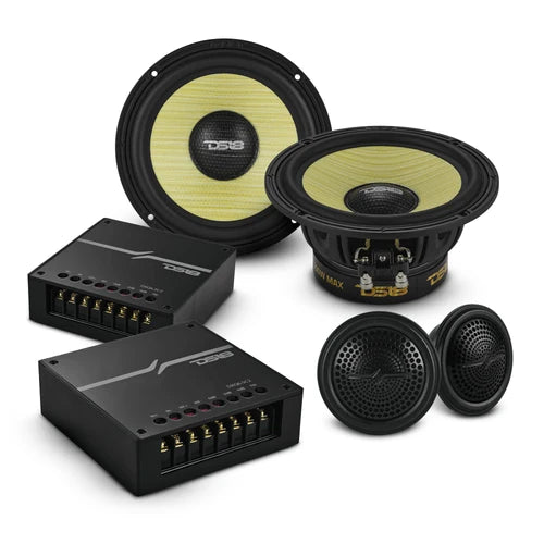 DS18 Dlx Quality 6.5in + 2in 2-Way 150 Watts RMS 4 ohm Yellow Straw + Composite Foam Cone Component