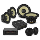 DS18 Dlx Quality 6.5in + 3.5in + 2in 3-Way 150 Watts RMS 4 ohm Yellow Straw + Composite Foam Cone-1