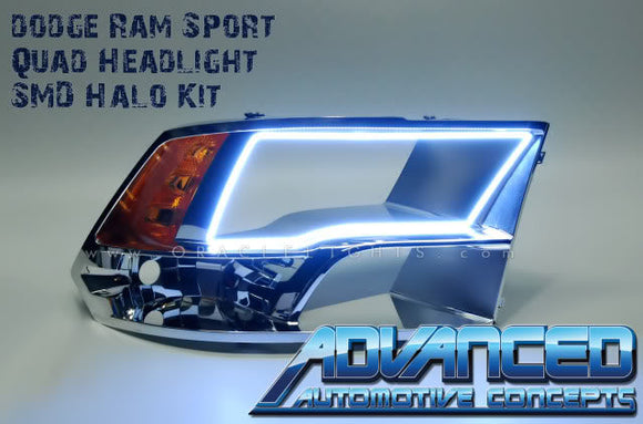 Oracle Dodge Ram Sport 09-18 LED Headlight Halo Kit - White SEE WARRANTY