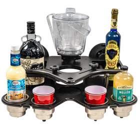 SeaSucker Double Decker Party Barge Portable Bar - Black - 0