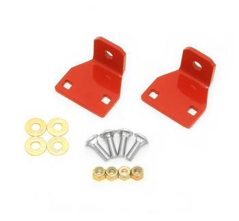 BMR 10-11 5th Gen Camaro Rear Lower Control Arm End Link Mounting Brace - Red