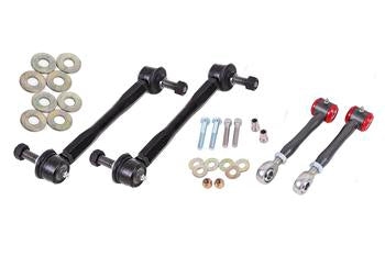 BMR 16-17 6th Gen Camaro Front and Rear Sway Bar End Link Kit - Black Hammertone