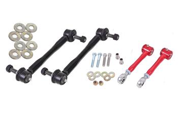 BMR 16-17 6th Gen Camaro Front and Rear Sway Bar End Link Kit - Red