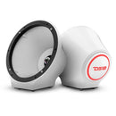 DS18 8in Marine And Powersports Universal Flat Mount Speaker Pod RGB LED Lights- White-1