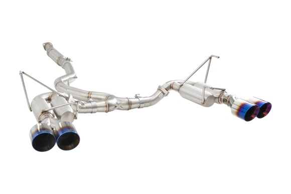 Xforce Subaru WRX 2011-20 Sedan 304 3 Cat-Back System with Quad Hot Dog rear With Burnt Blue Tips