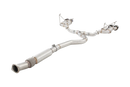 Xforce Subaru WRX 2011-20 Sedan 304 3 Cat-Back System with Quad Hot Dog rear With Burnt Blue Tips-2