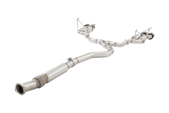 Xforce Subaru WRX 2011-20 Sedan 304 3 Cat-Back System with Quad Hot Dog rear With Burnt Blue Tips