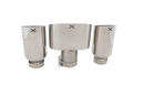 Xforce Toyota Corolla GR OEM Style Single Wall Angle Cut Tips (Polished)-2