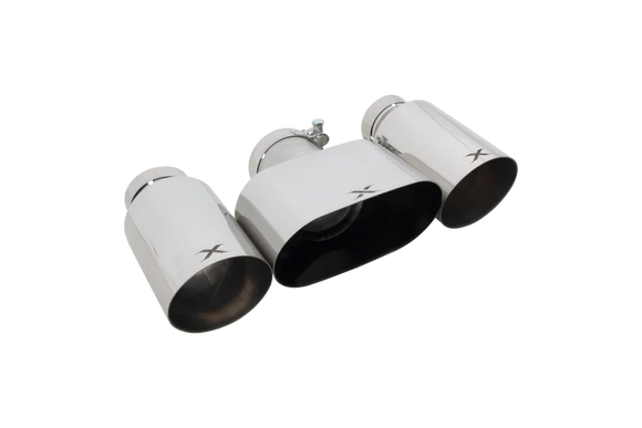 Xforce Toyota Corolla GR OEM Style Single Wall Angle Cut Tips (Polished)