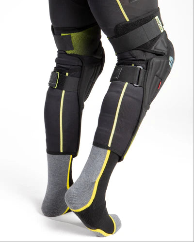EVS TP199 Knee/Shin Guard Pair Black/Hi Viz - Large/XL