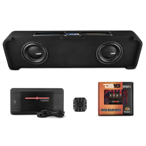 DS18 Chevy Silverado 14-21 Downfiring Underseat Sealed Box Exclusive Black Leather Digital LEDs