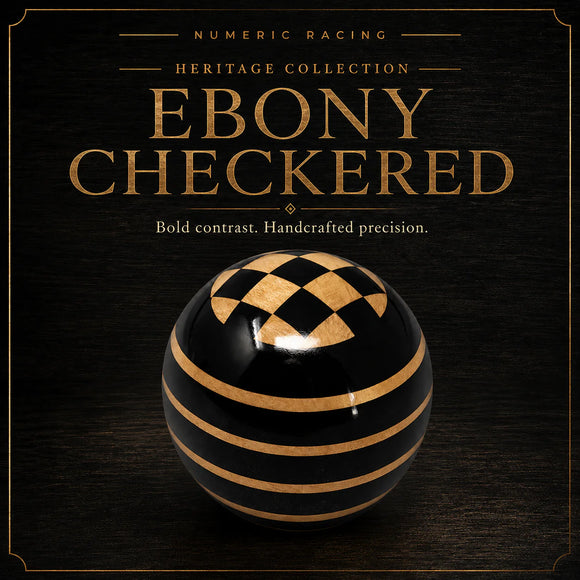 Ebony Checkered - Heritage Wooden Shift Knob
