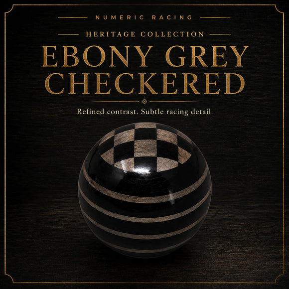 Ebony Grey Checkered - Heritage Wooden Shift Knob