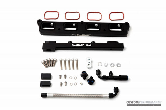 CP-e Fuelbar Ford EcoBoost Mustang '15- Port Fuel Sandwich Plate & Fuel Rail / B