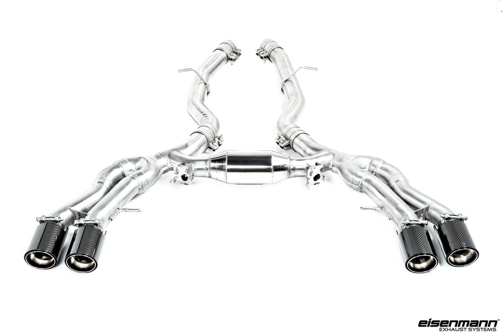 Eisenmann F97 X3M / F98 X4M Performance Exhaust + Carbon Tip Set - Race