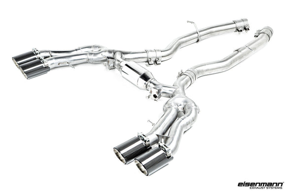 Eisenmann F97 X3M / F98 X4M Performance Exhaust + Carbon Tip Set - Race
