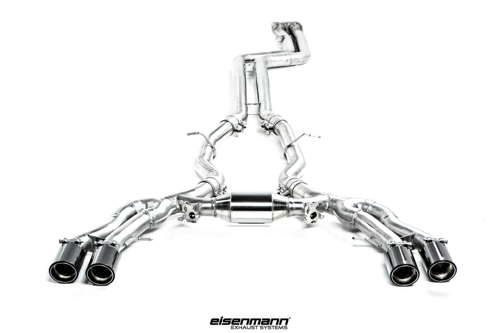 Eisenmann F97 X3M / F98 X4M Performance Exhaust + Carbon Tip Set - Race