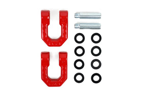 DV8 Offroad Elite Series D-Ring Shackles - Pair (Red) - 0