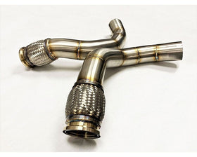 Evolution Racewerks Catted Primary Downpipe Brushed Finish BMW X5 | X6 | X7 M60i N63 2024+