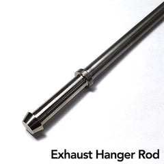Ticon Industries 12in Length x 1/2in OD Titanium Hollow Mushroom Hanger Rod - Double Ended