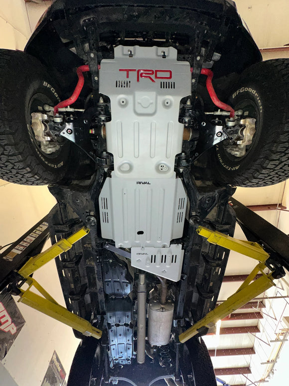 RIVAL Aluminum Transmission Catalytic Converter Skid Plate 2021-2025 Toyota Tundra CrewMax HYBRID | 2022-2025 Toyota Sequoia